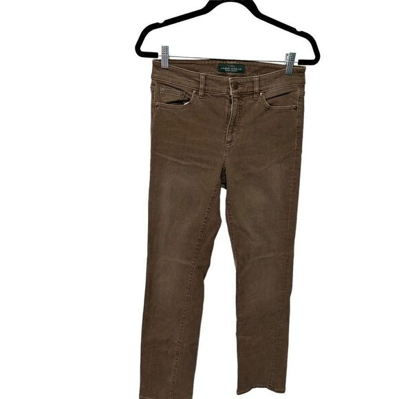 Lauren Ralph Lauren Jean Co LRL Brown Tan Heritage Jean Size 2 - Picture 2 of 10